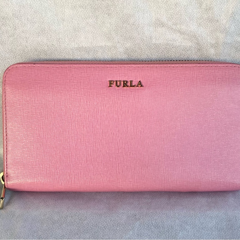 Furla Pink Zip-Around Wallet